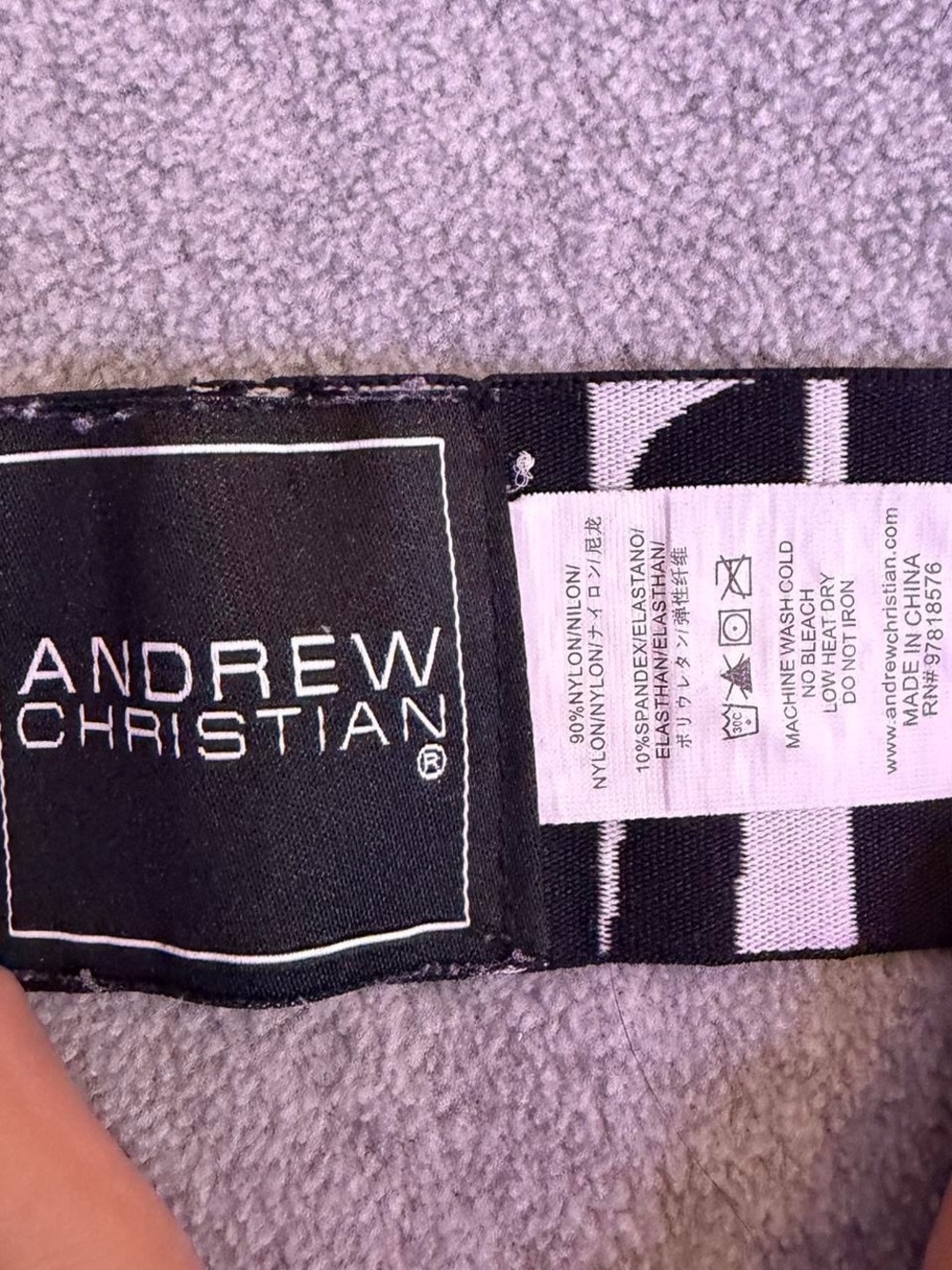 Andrew Christian Black Ribbed Jockstrap - Picture 3 of 3